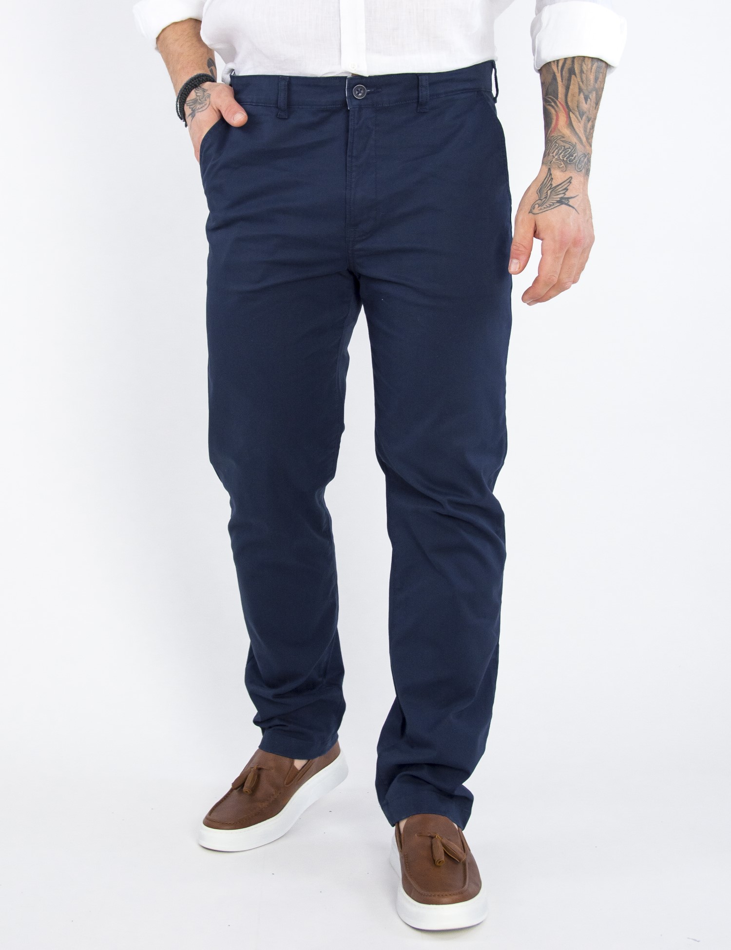 Lee Chinos Ανδρικό navy παντελόνι L71LTY64